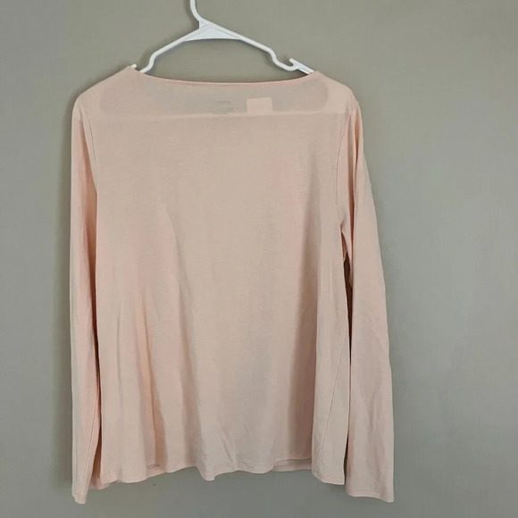 Pure Jill Womens Peach Parfait Blouse Medium Soft Knot Top Long Sleeve NWT - Picture 7 of 11